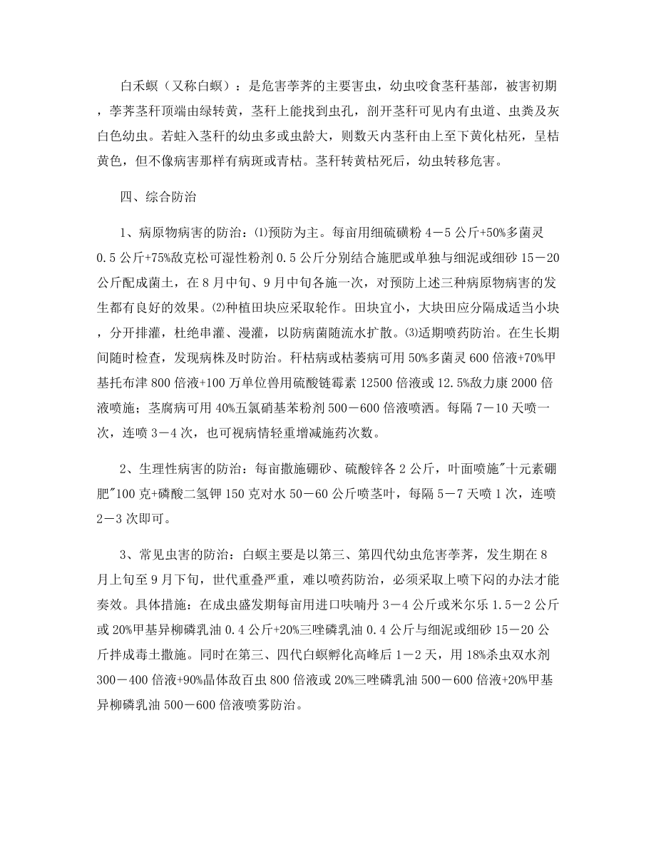 荸荠常见病虫害防治技术.docx_第2页