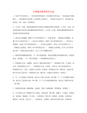 名师整理小学语文仿写句式重点练习小升初必看句式.docx