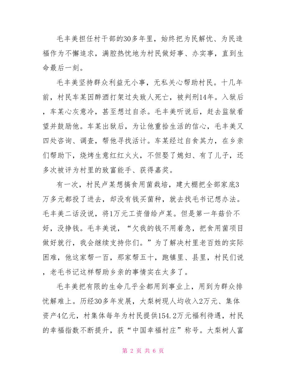 毛丰美先进事迹材料：毛丰美先进事迹.doc_第2页