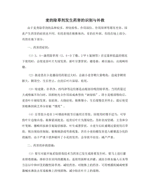 麦的除草剂发生药害的识别与补救.docx