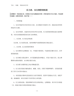 压力表、安全阀管理制度.docx