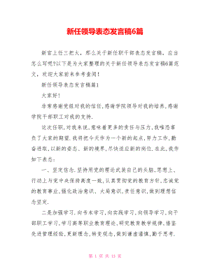 新任领导表态发言稿6篇.doc