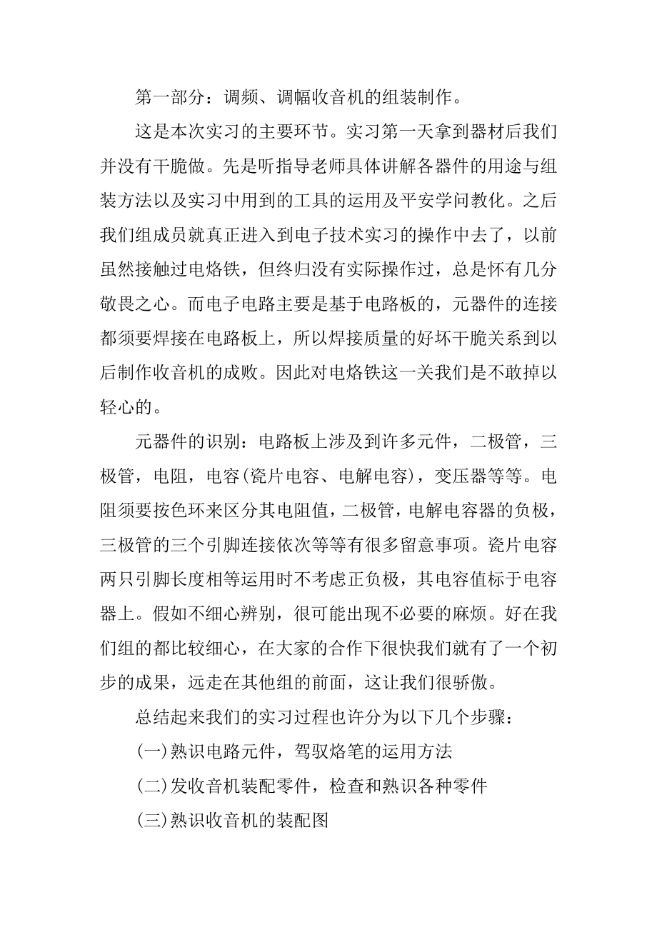 2021电子工艺个人实习报告范文汇编.docx_第2页