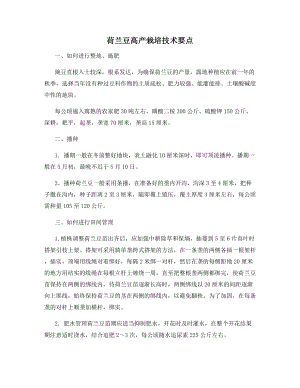 荷兰豆高产栽培技术要点.docx