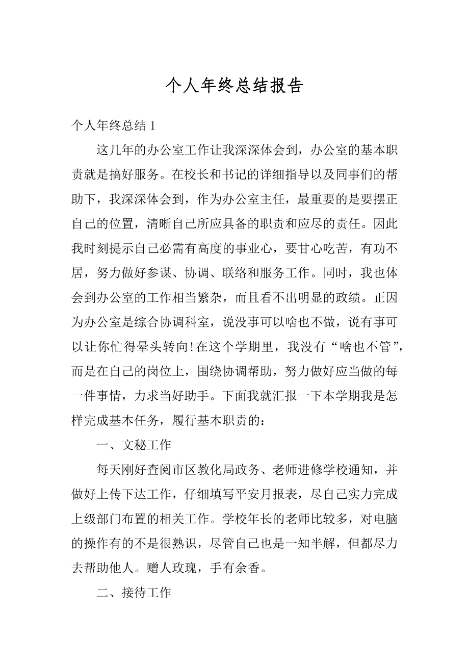 个人年终总结报告精编.docx_第1页