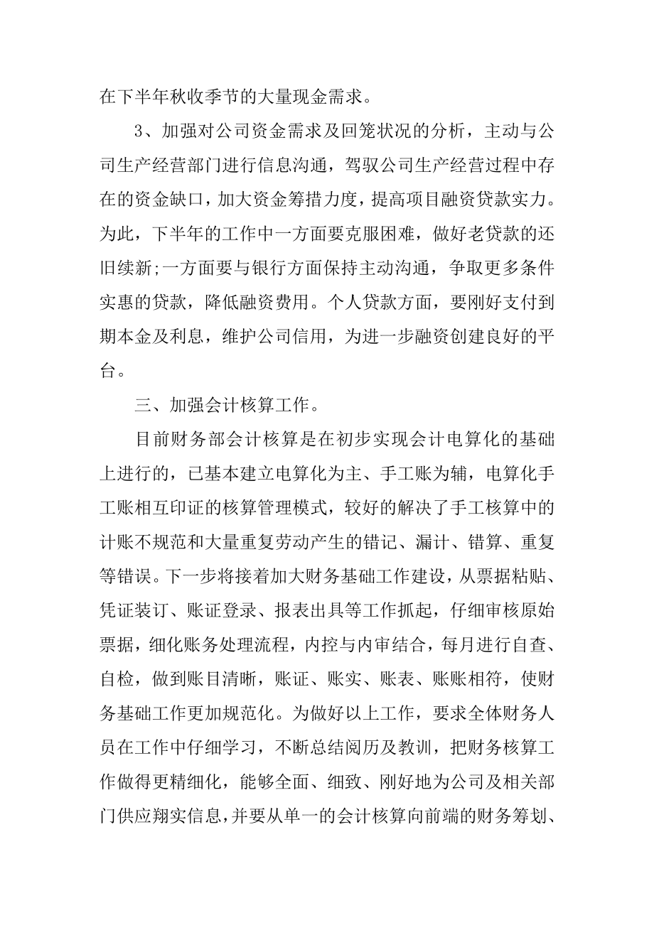 最新财务部下半年工作计划精选.docx_第2页