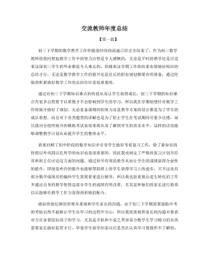 交流教师年度总结.docx