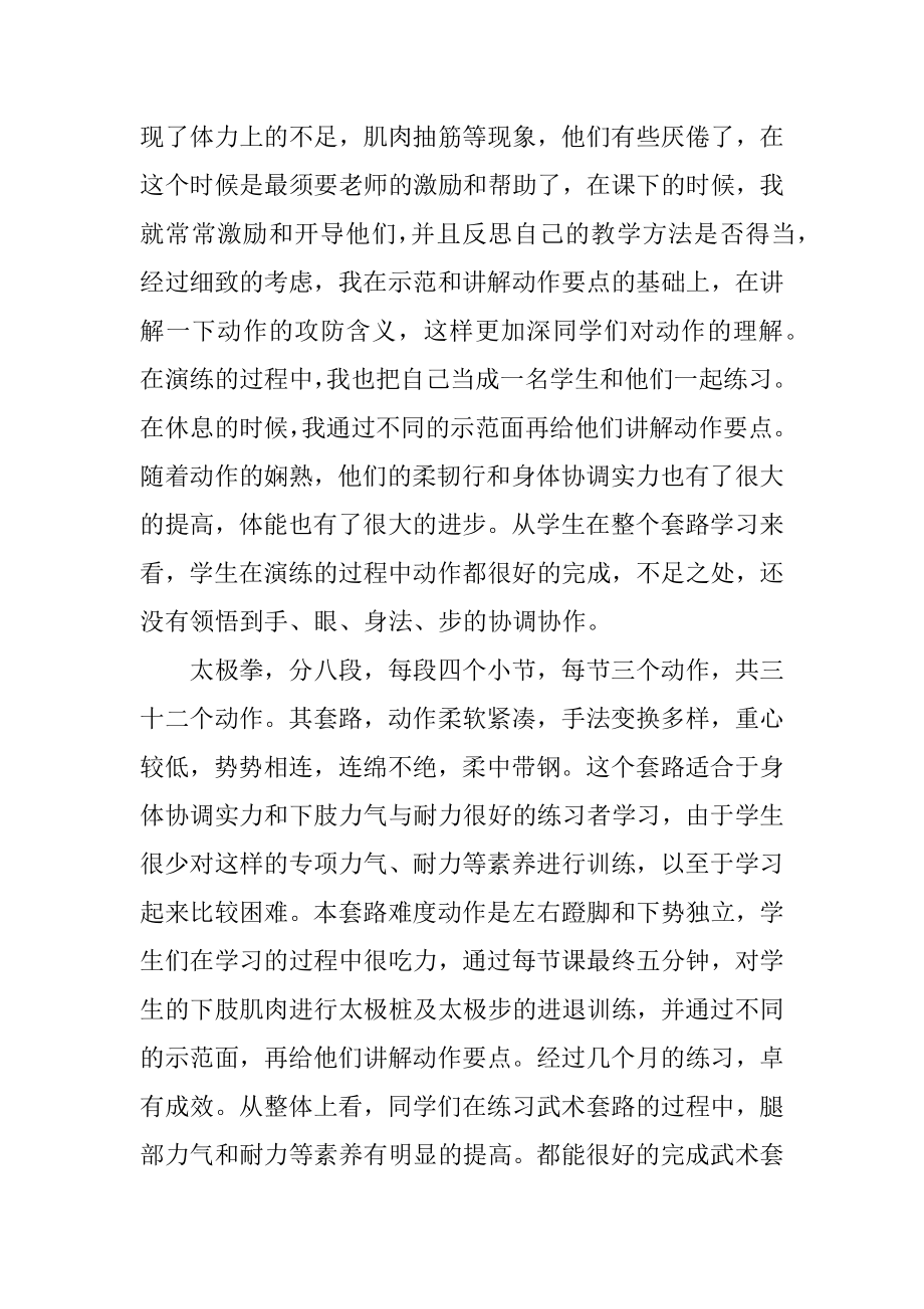 最新武术教师工作总结范文优质.docx_第2页