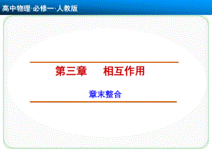 第三章相互作用章末整合课件（人教版必修1）.ppt