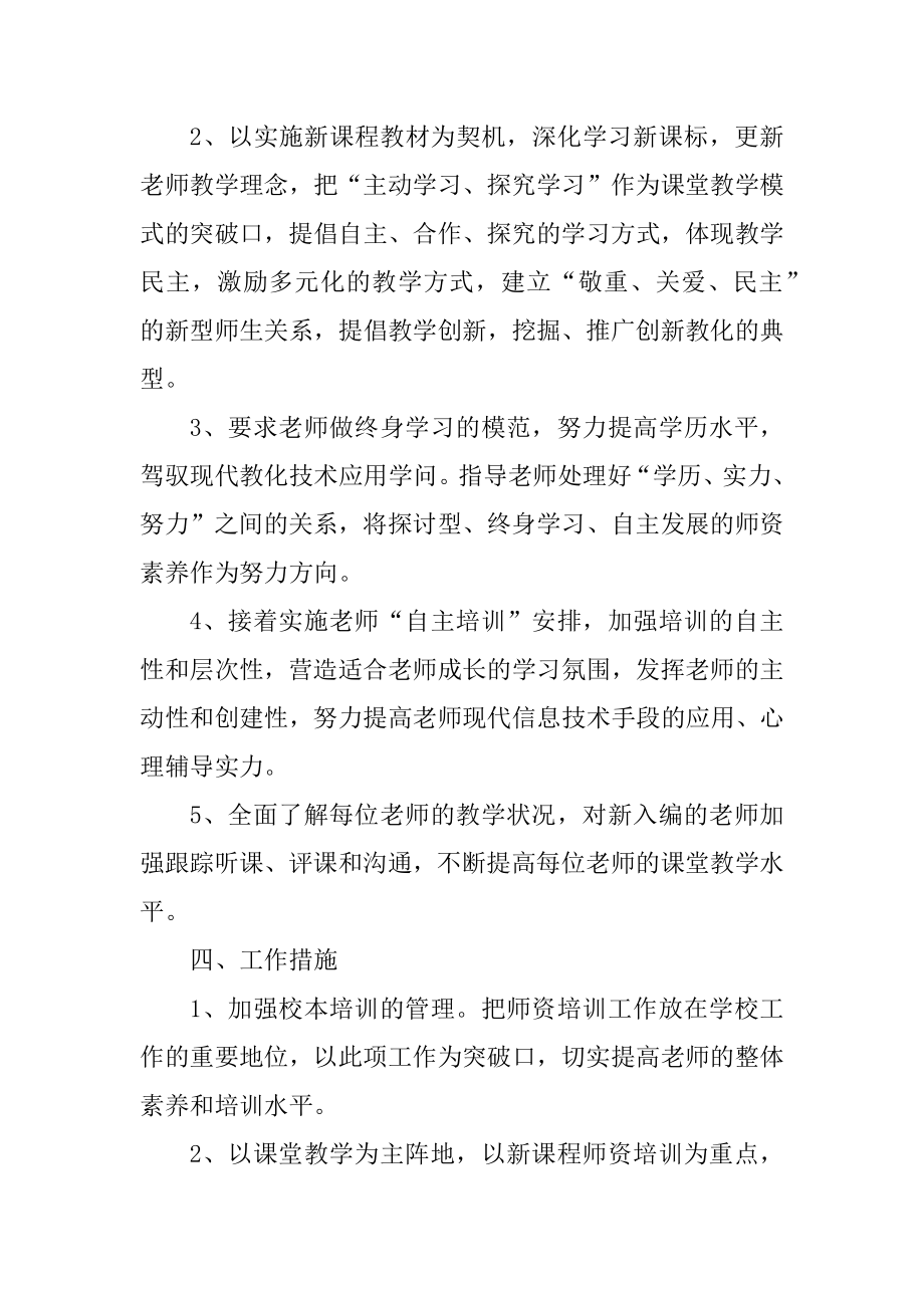 2021初中教师培训计划表范本.docx_第2页