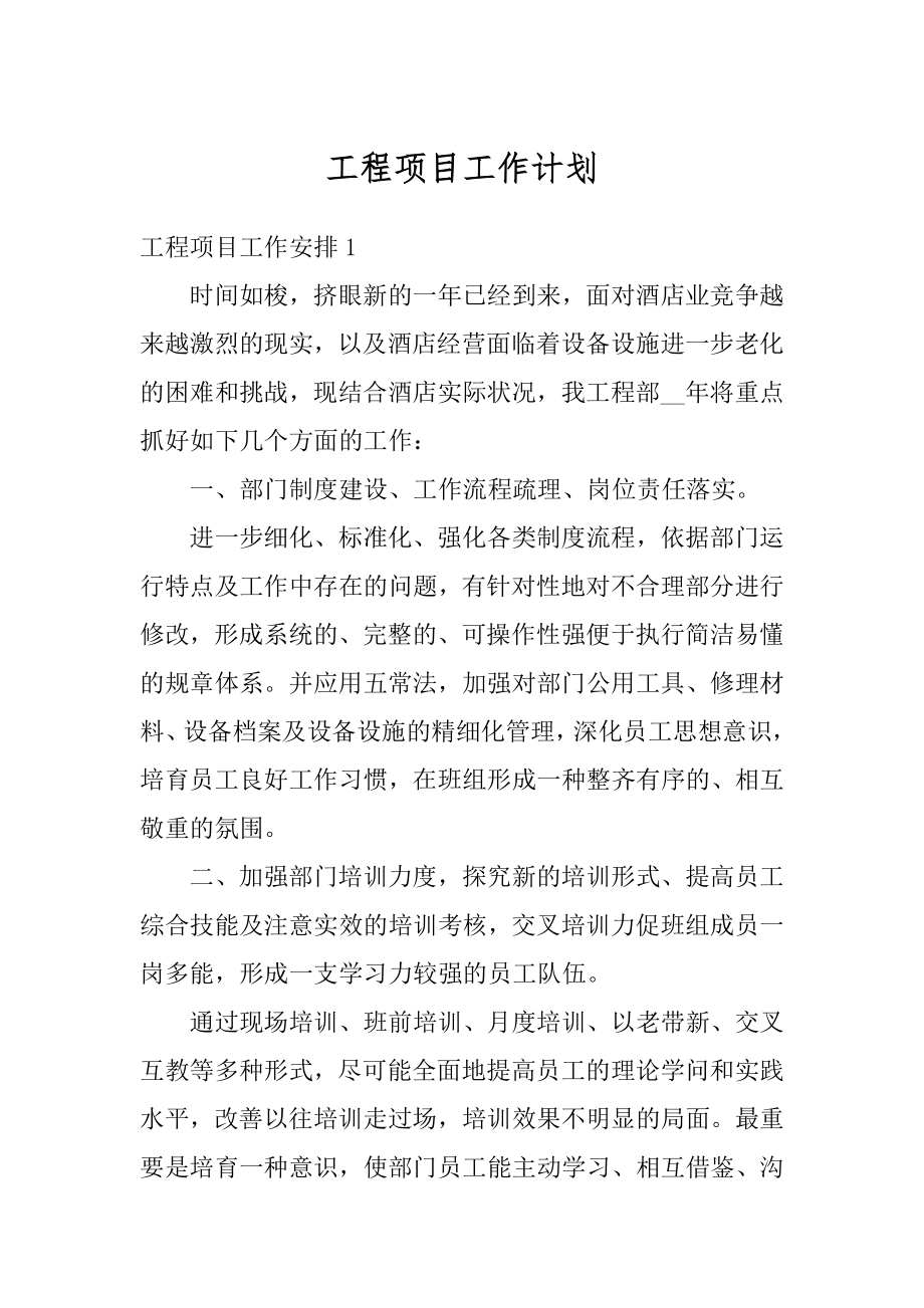 工程项目工作计划精选.docx_第1页