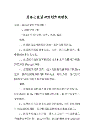 慈善公益活动策划方案模板优质.docx