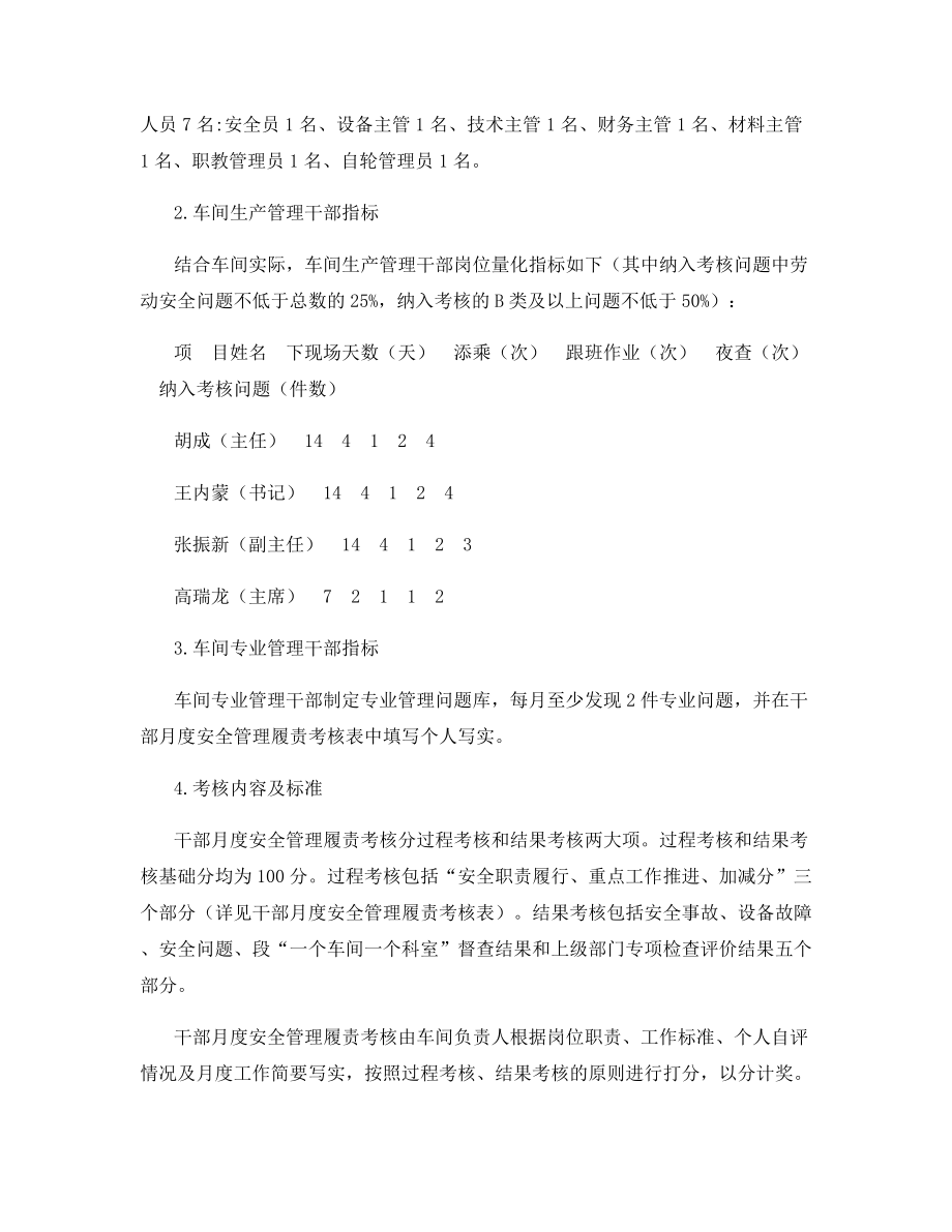 设备检修车间干部月度安全管理履责考核办法.docx_第2页