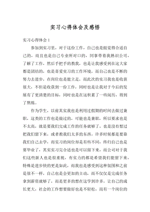 实习心得体会及感悟范本.docx