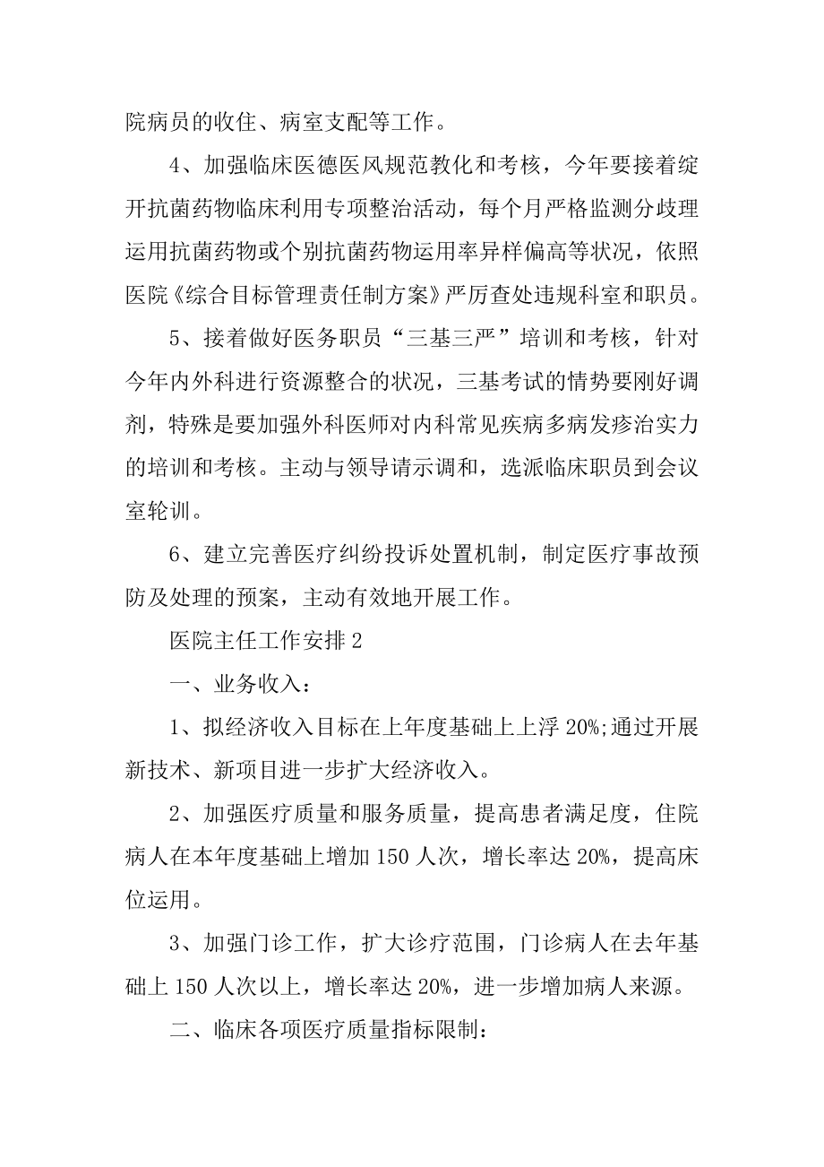 2022医院主任工作计划精选.docx_第2页