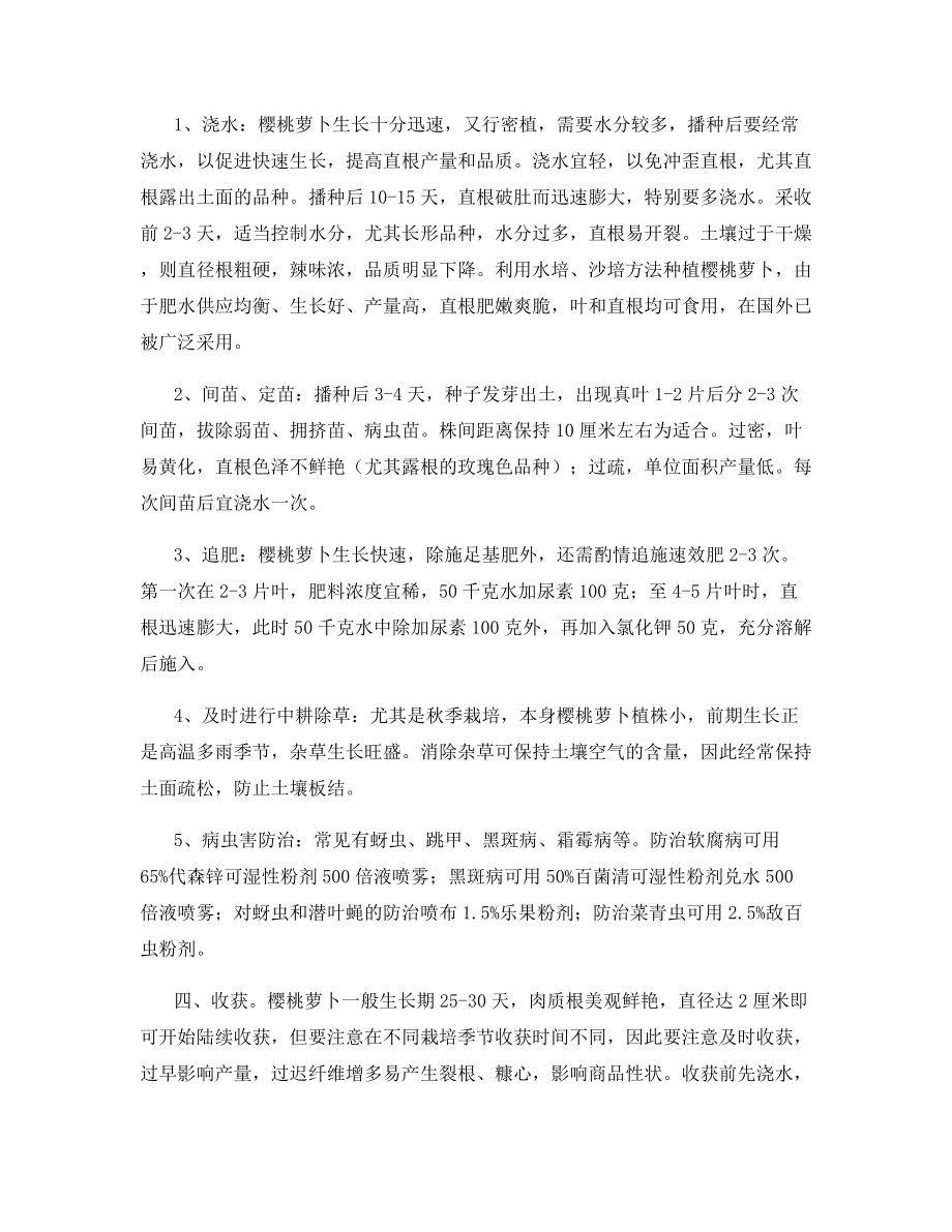 樱桃萝卜的栽培技术要点.docx_第2页