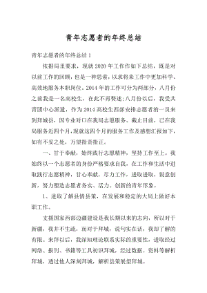 青年志愿者的年终总结精编.docx