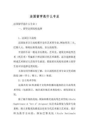 法国留学选什么专业范本.docx