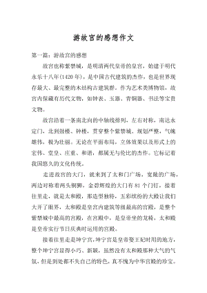 游故宫的感想作文精选.docx