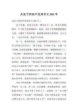 风信子的初中优秀作文600字优质.docx