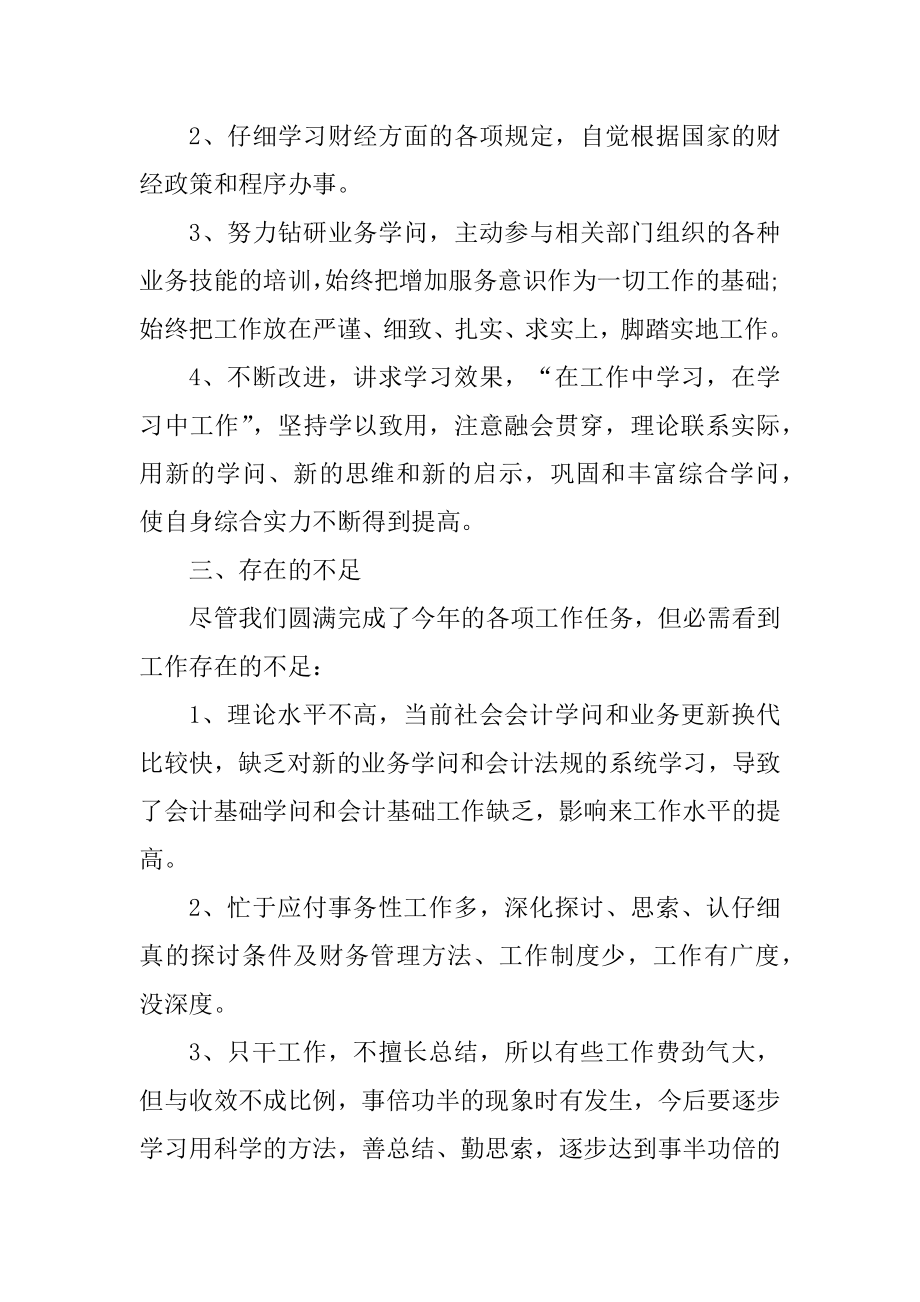 财务会计个人工作总结模板例文.docx_第2页