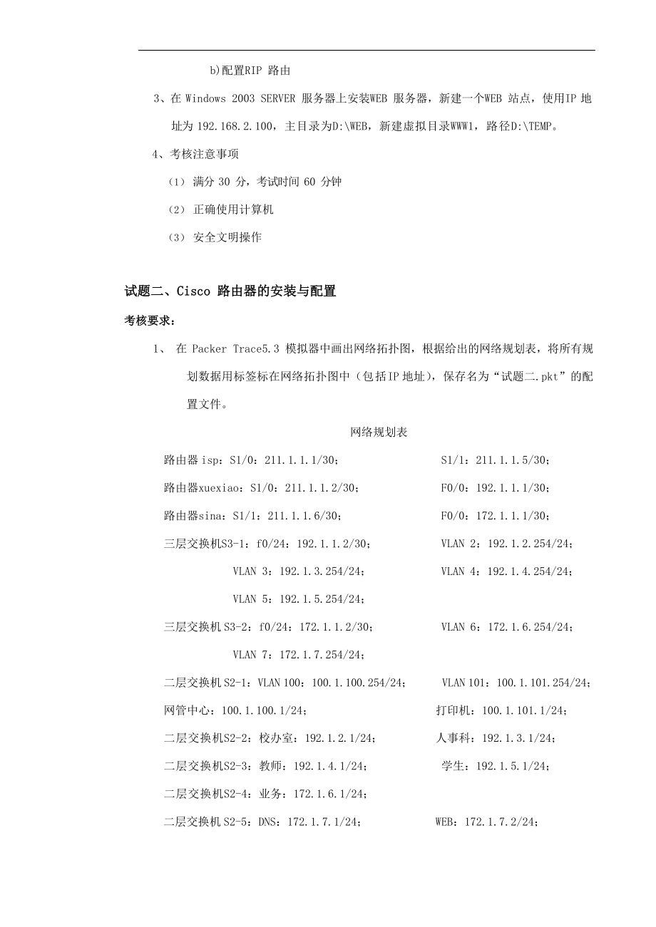 计算机网络管理员技师实操1卷.docx_第2页