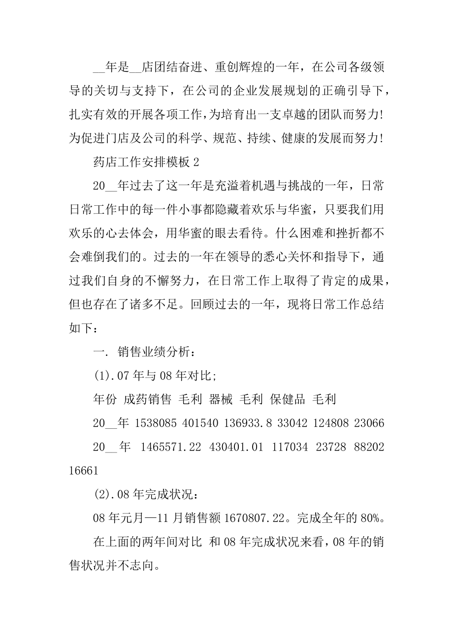 药店工作计划模板优质.docx_第2页