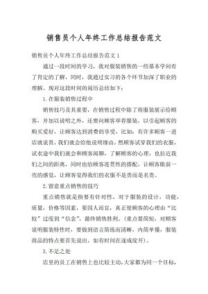 销售员个人年终工作总结报告范文例文.docx