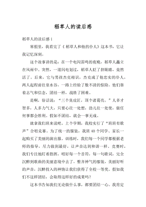 稻草人的读后感例文.docx