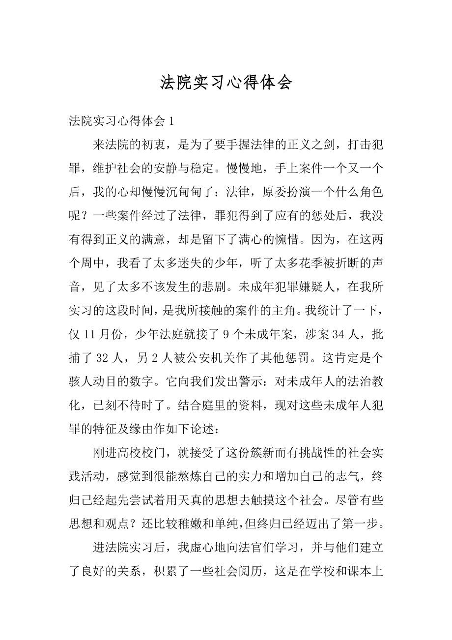 法院实习心得体会范文.docx_第1页