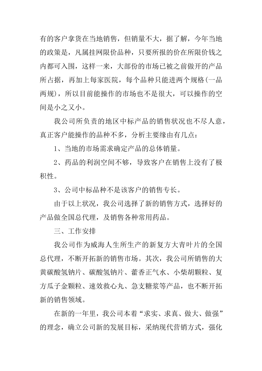 药品销售人员工作总结范文范本.docx_第2页