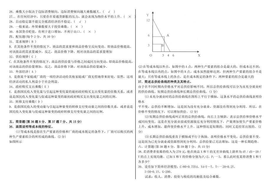 广播电视大学【西方经济学】考试参考答案.doc_第2页