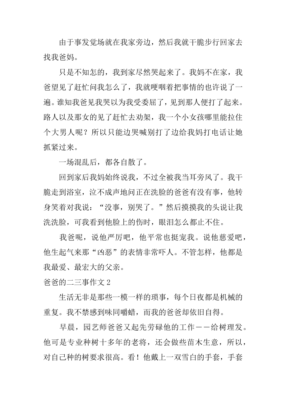 爸爸的二三事作文范例.docx_第2页