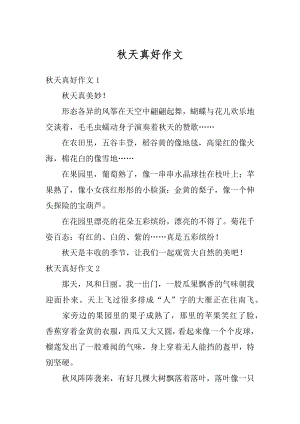 秋天真好作文汇编.docx