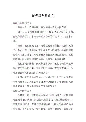 踏青三年级作文优质.docx