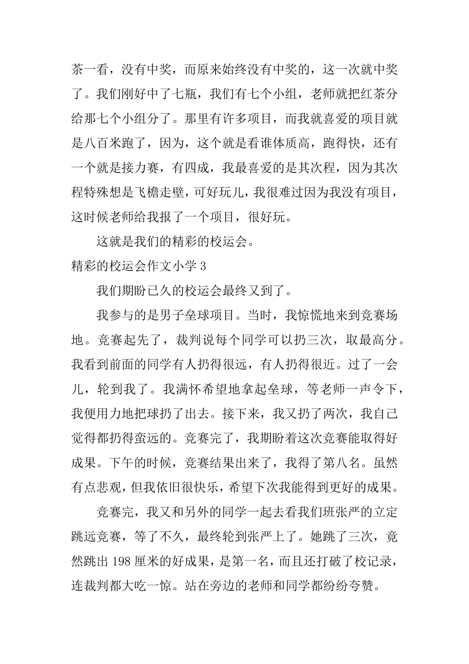 精彩的校运会作文小学汇总.docx_第2页