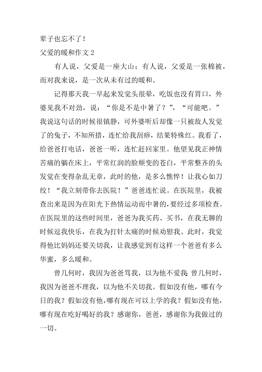 父爱的温暖作文汇总.docx_第2页