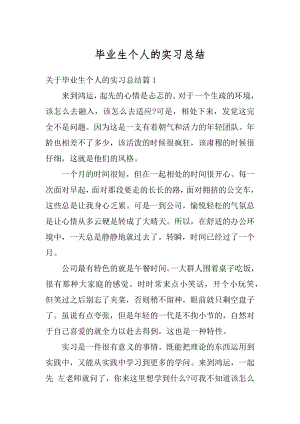 毕业生个人的实习总结例文.docx