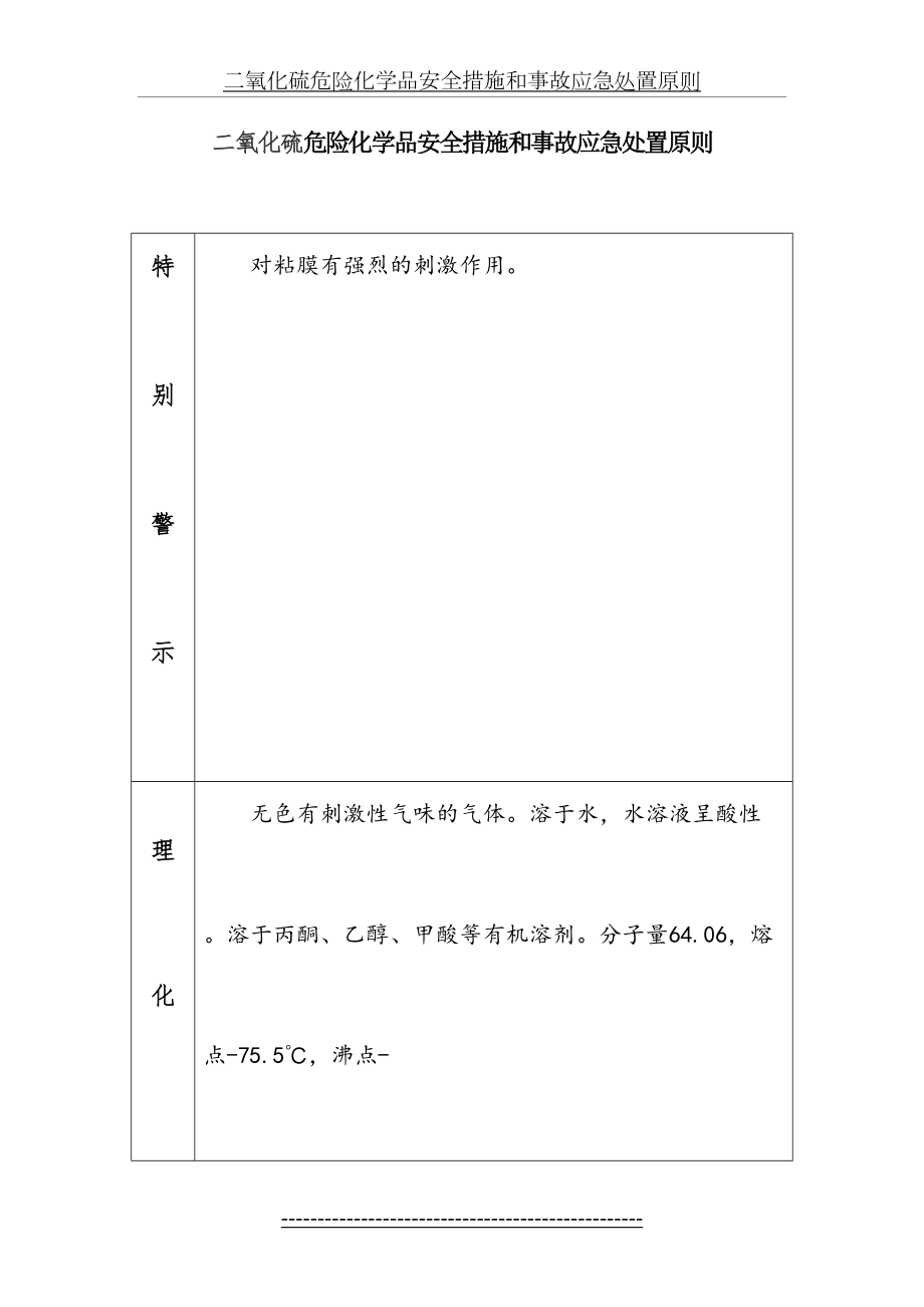 二氧化硫危险化学品安全措施和事故应急处置原则.doc_第2页