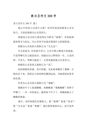 美与丑作文300字精品.docx