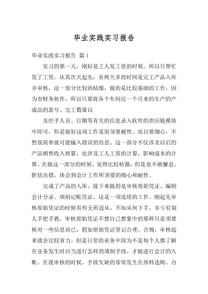 毕业实践实习报告精编.docx