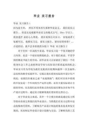 毕业 实习报告优质.docx