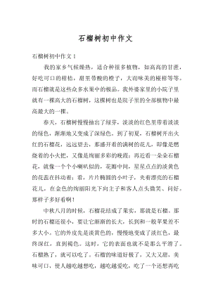 石榴树初中作文例文.docx