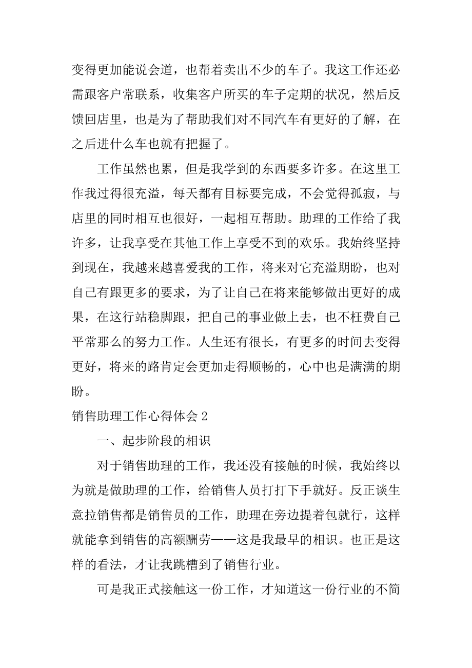 销售助理工作心得体会优质.docx_第2页