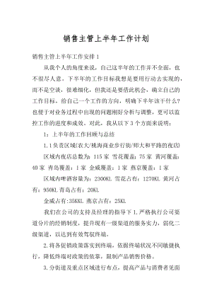 销售主管上半年工作计划范文.docx