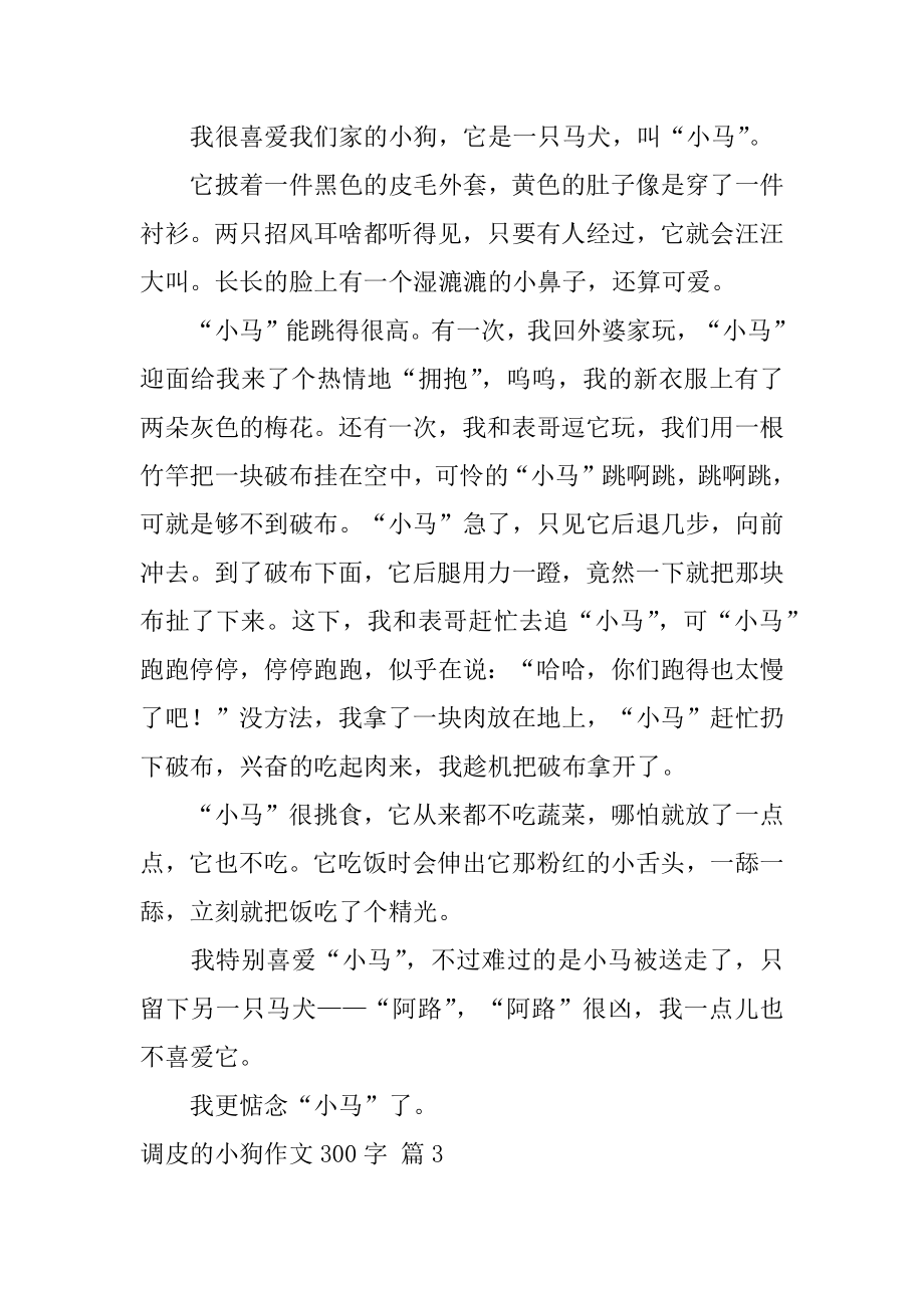 淘气的小狗作文300字汇编.docx_第2页