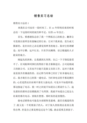 销售实习总结优质.docx