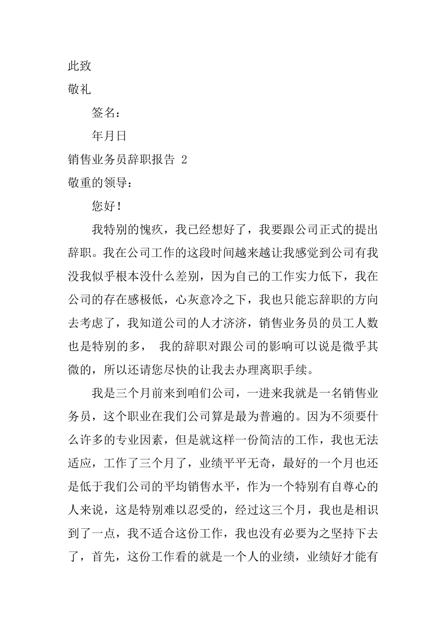 销售业务员辞职报告例文.docx_第2页