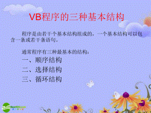 vb的三种基本结构ppt课件.ppt