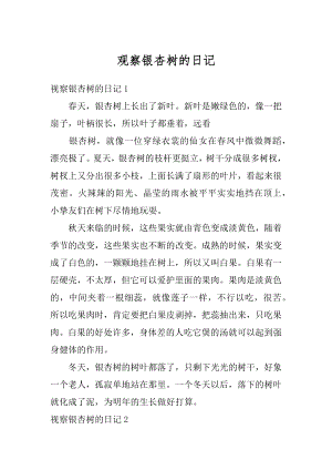 观察银杏树的日记汇总.docx